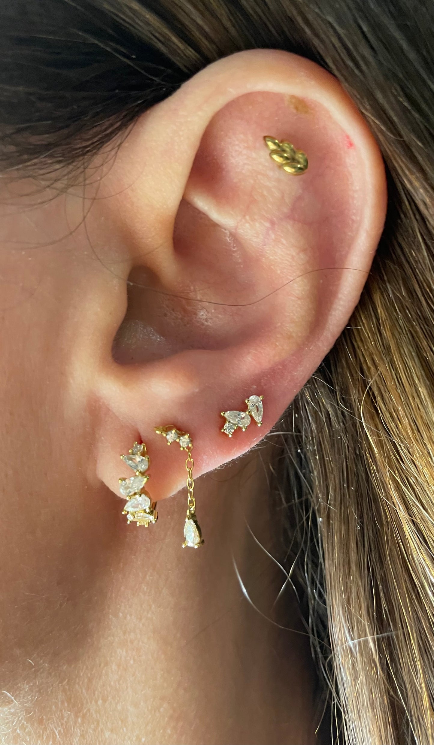 925 Sterling Silver 3pcs Earring Set (Tear Drop)