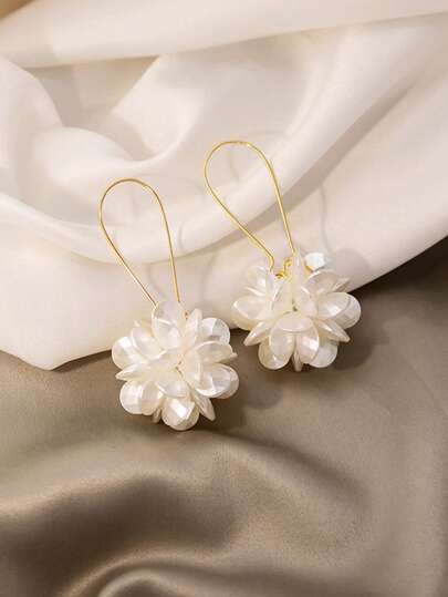 Flower Decor Earrings (pair)