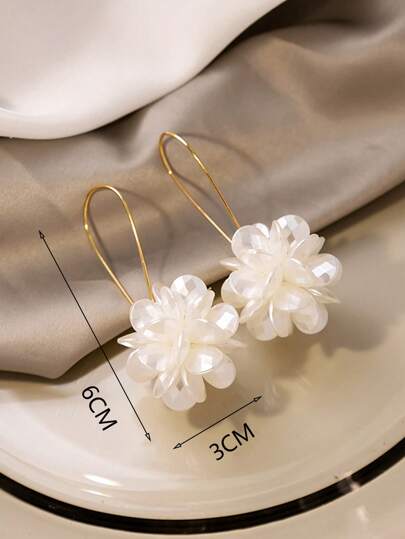 Flower Decor Earrings (pair)