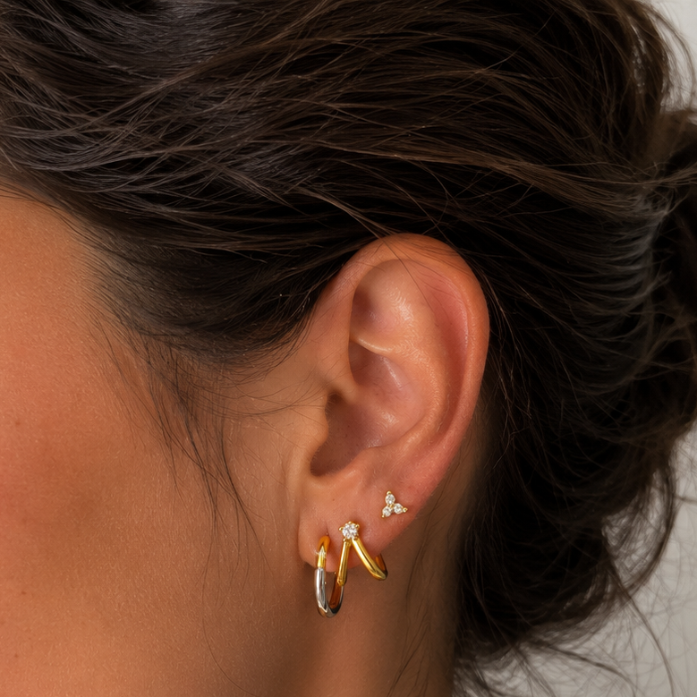 Golden Blossom Set of 3 pcs 925 sterling silver