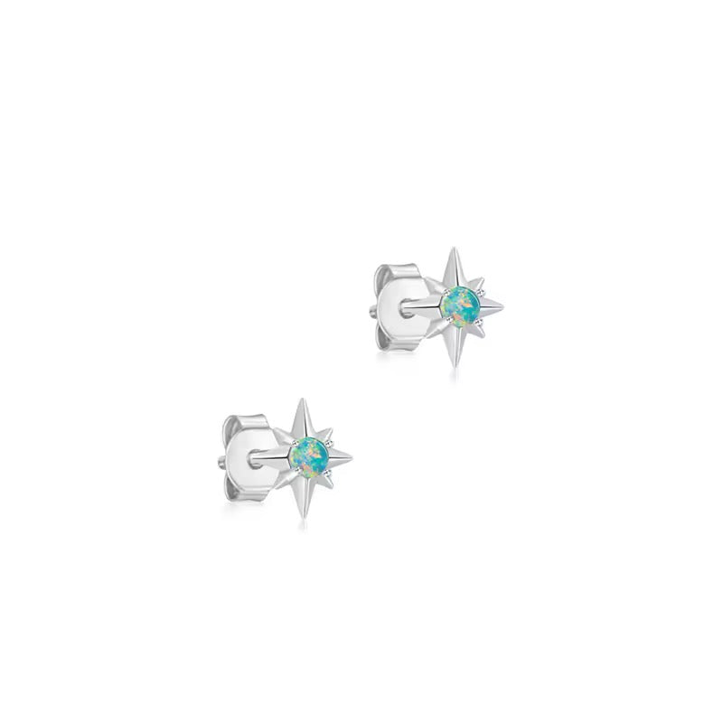 925 Sterling silver Opal Stud (one piece)