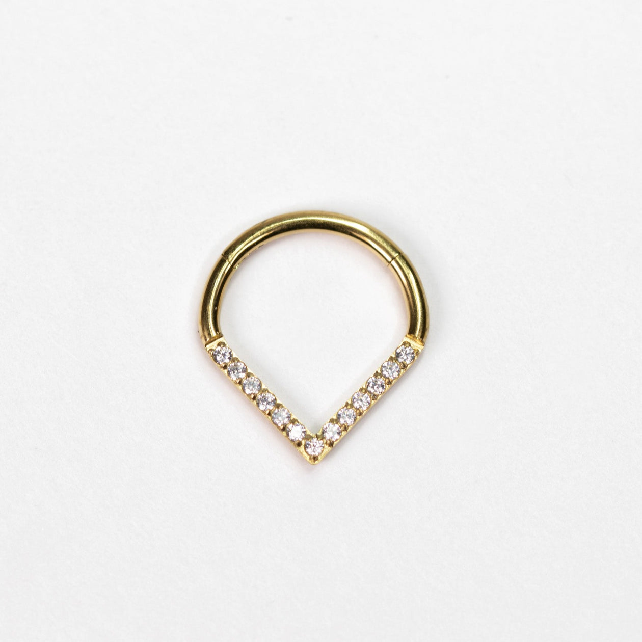 Daith/septum v shape titanium 1.2/8mm clicker