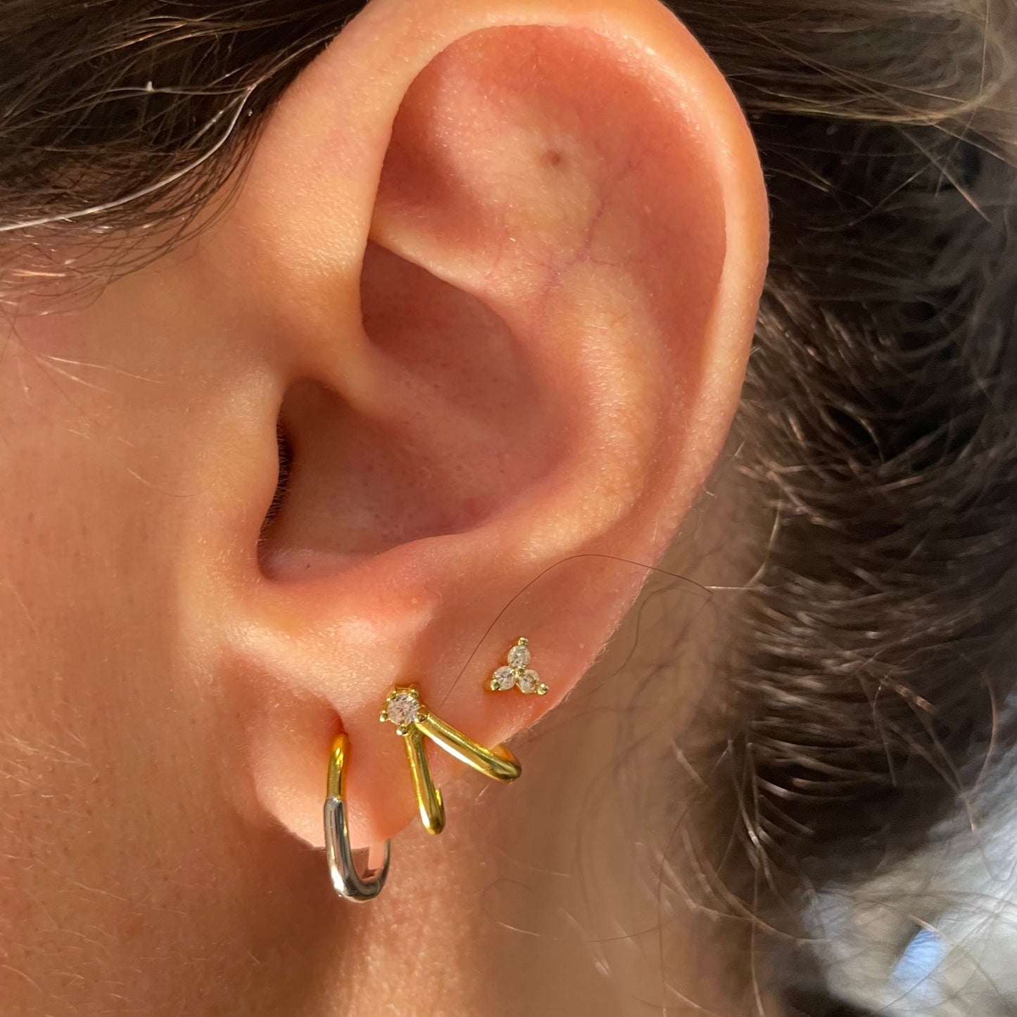 Golden Blossom Set of 3 pcs 925 sterling silver