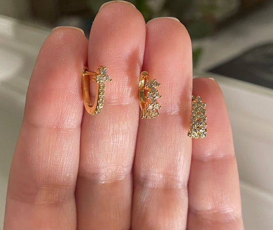 Set Of 3Pcs Acacia Earrings