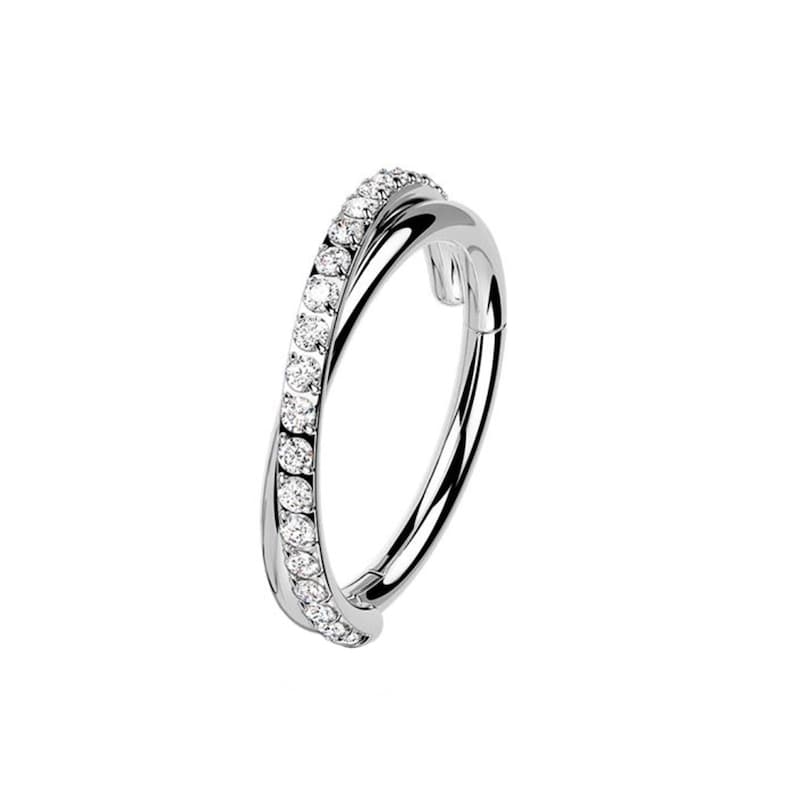 Titanium Marva Conch Piercing clicker (1.2mm/10mm)