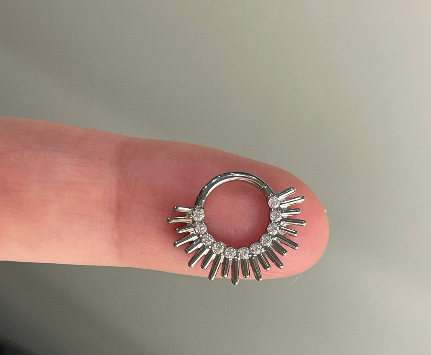Daith/septum piercing clicker 1.2/8mm titanium