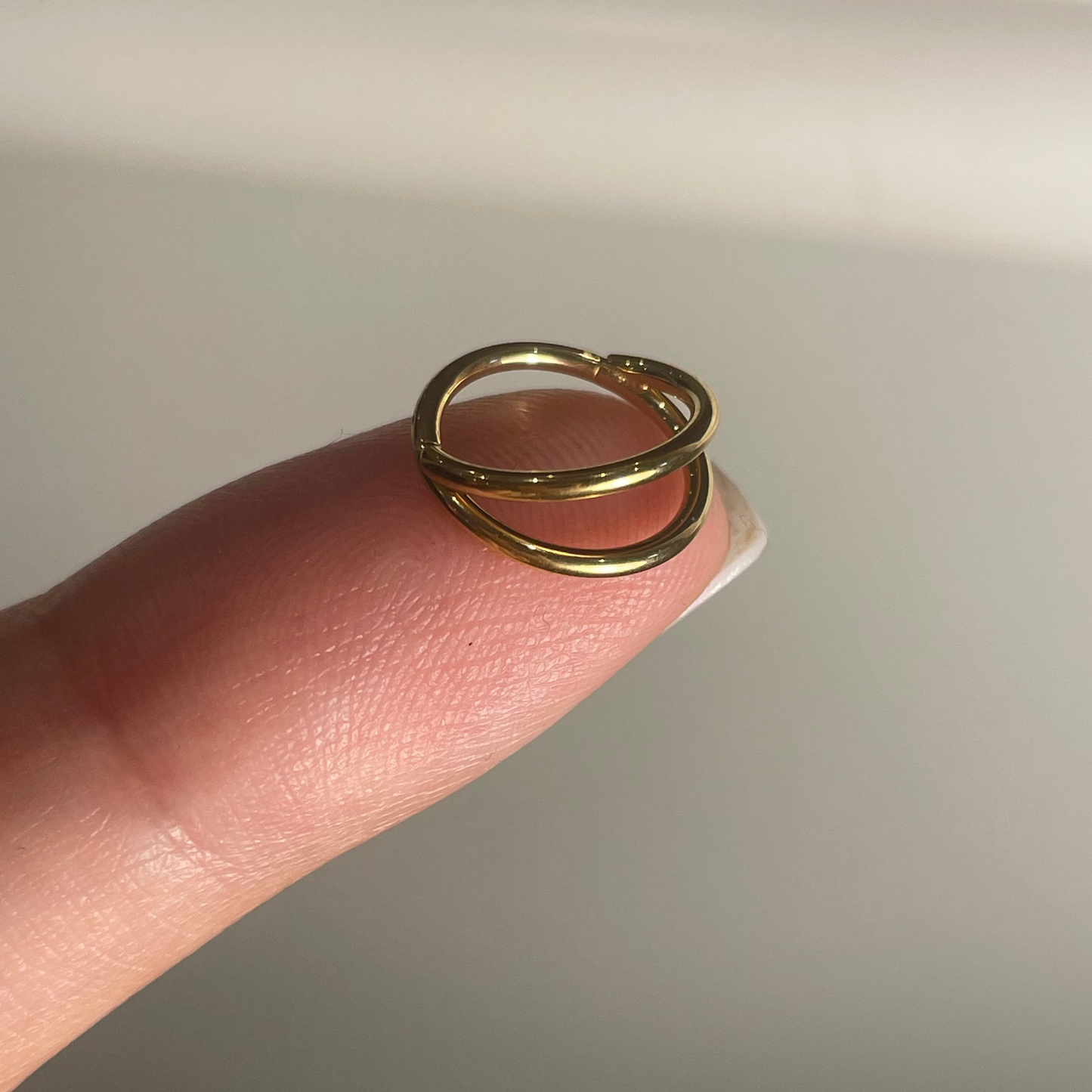 Surgical Steel Double Hoop Conch (1.2mmx10mm)