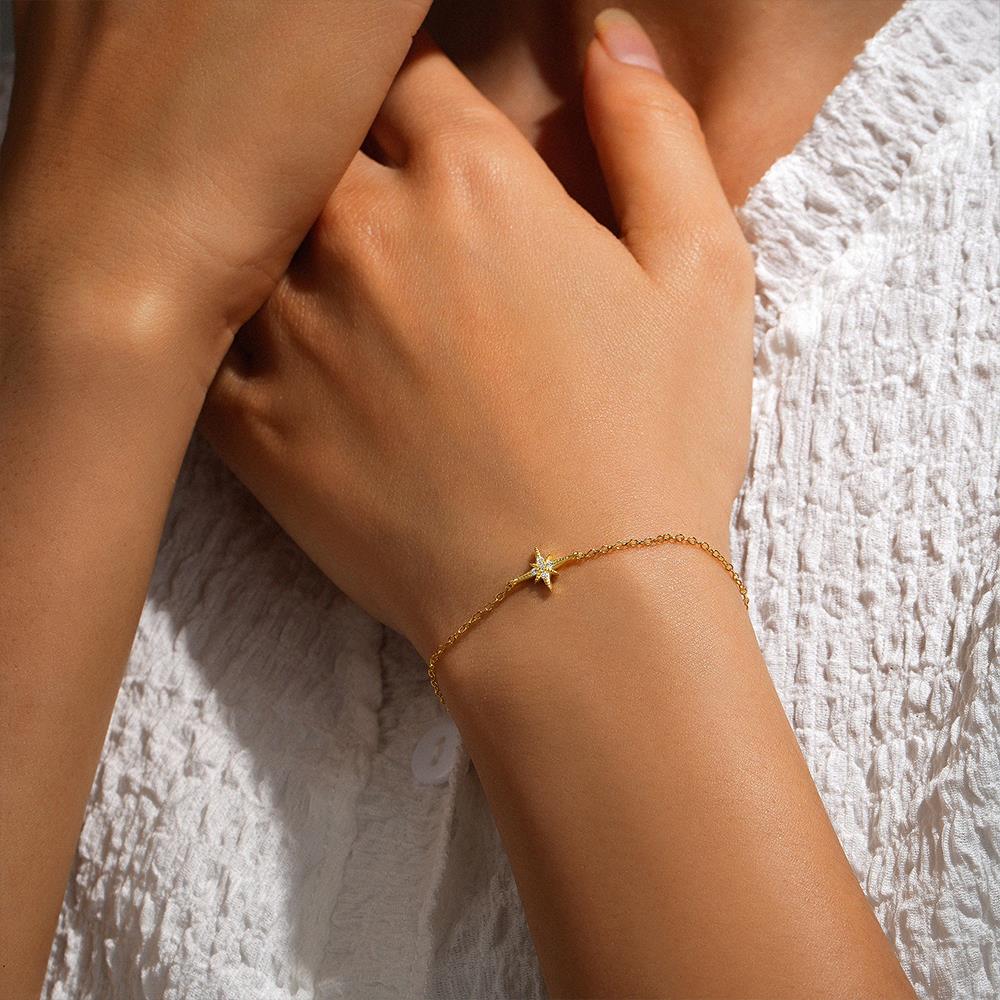 925 Sterling Silver Shooting Star Bracelet (20cm)