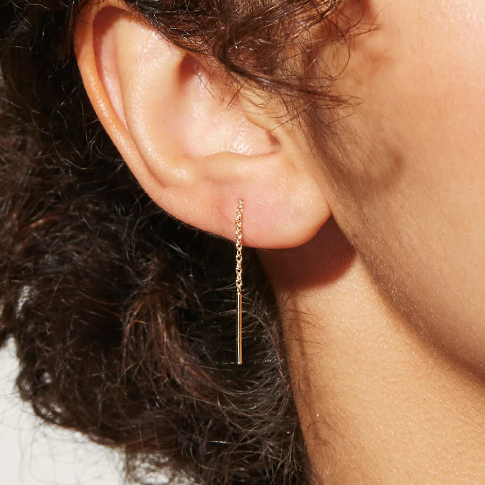 925 Sterling Silver T-Shaped Long Chain Tassel ( one piece )