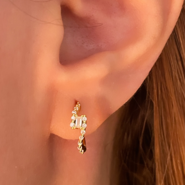 925 Sterling Silver Agni Earring ( one piece )