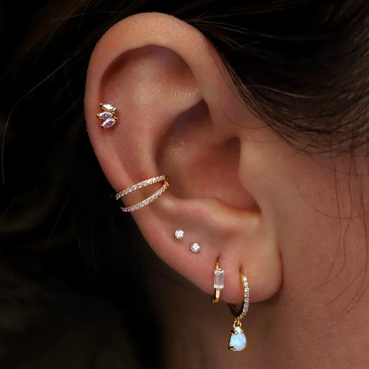 Titanuim Double Layer Conch clicker piercing 1.2/10mm
