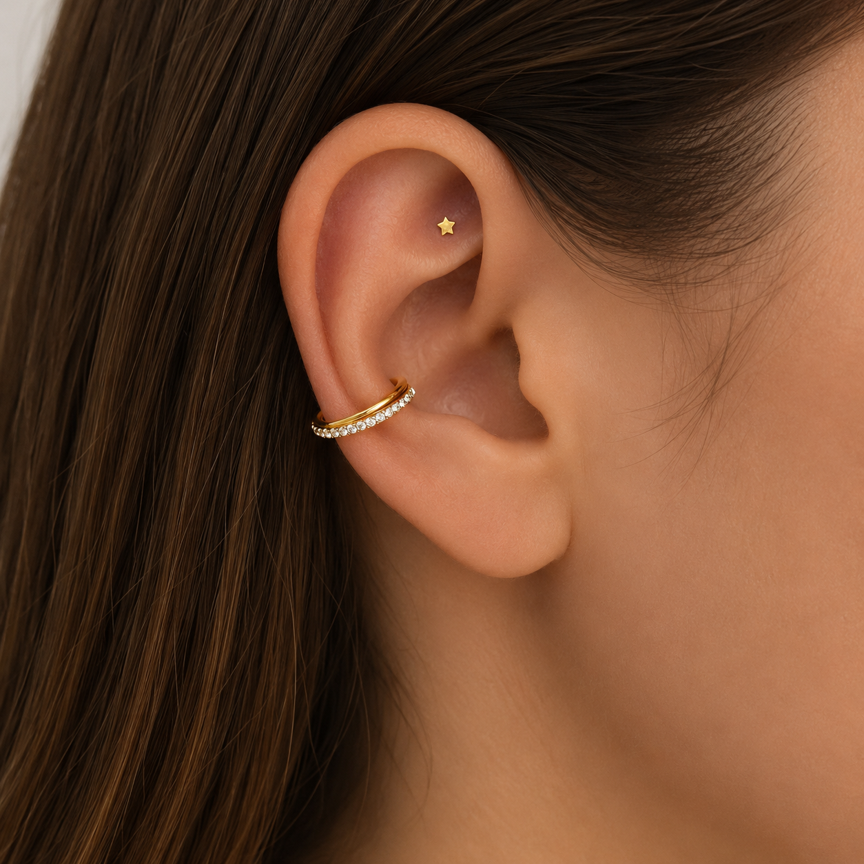 Titanium Marva Conch Piercing clicker (1.2mm/10mm)