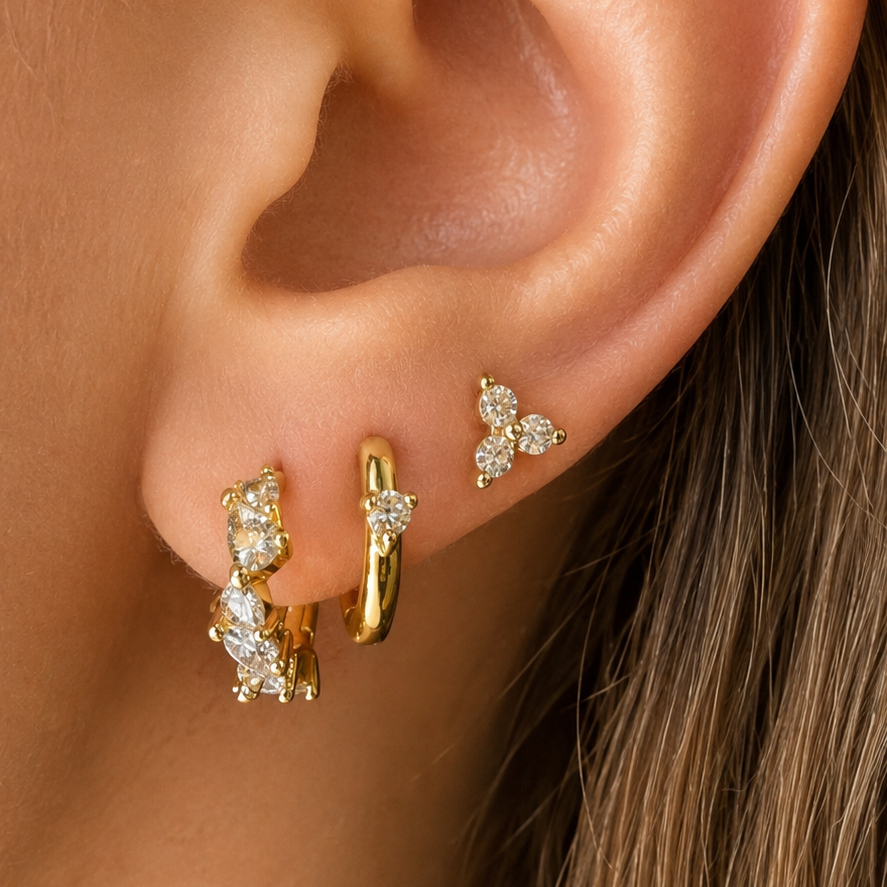 Golden Harmony Ear Stack 3 pcs