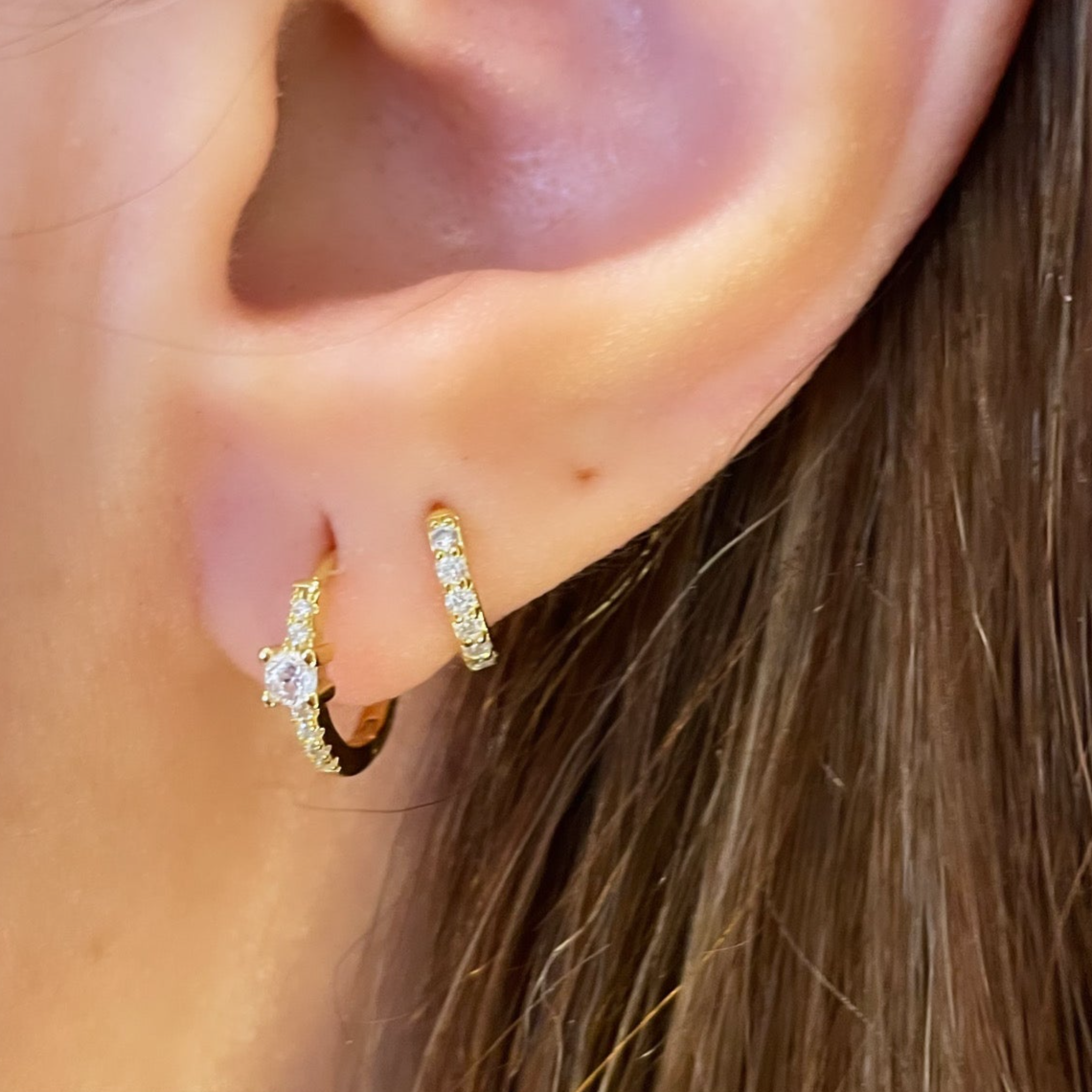 925 sterling silver set of two earring