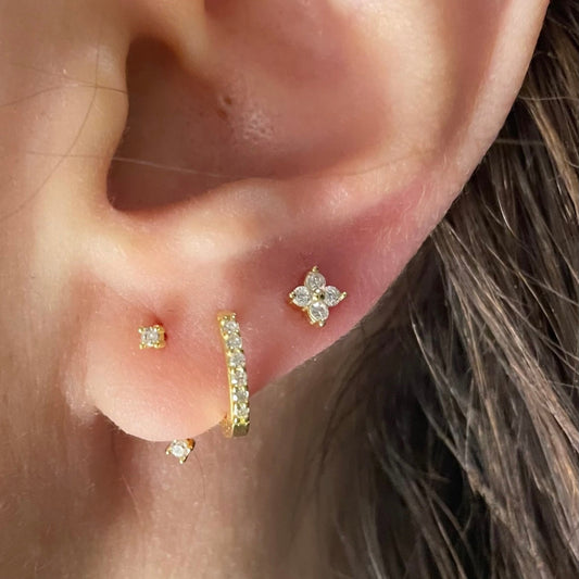 925 Silver Sterling Set of 3 PCS Earrings