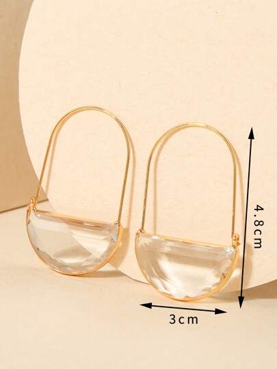 1Pair Crystal Decor Earrings