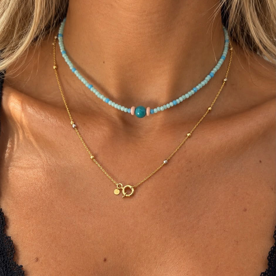 Blue Serenity beaded Necklace