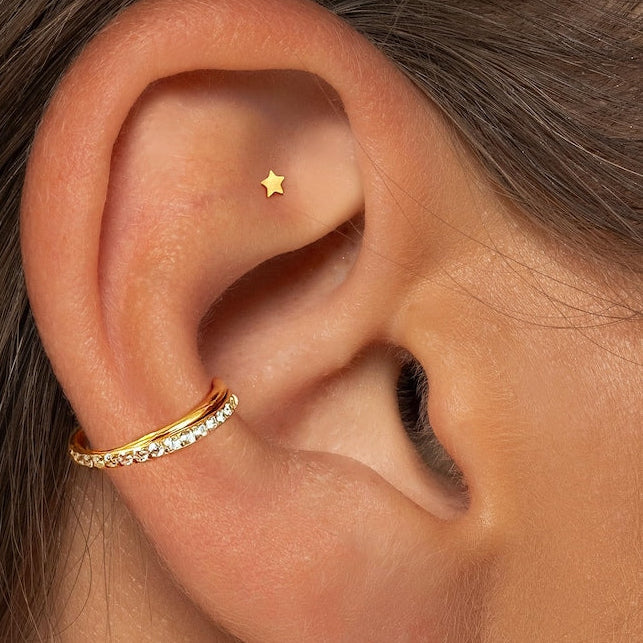 Titanium Marva Conch Piercing clicker (1.2mm/10mm)