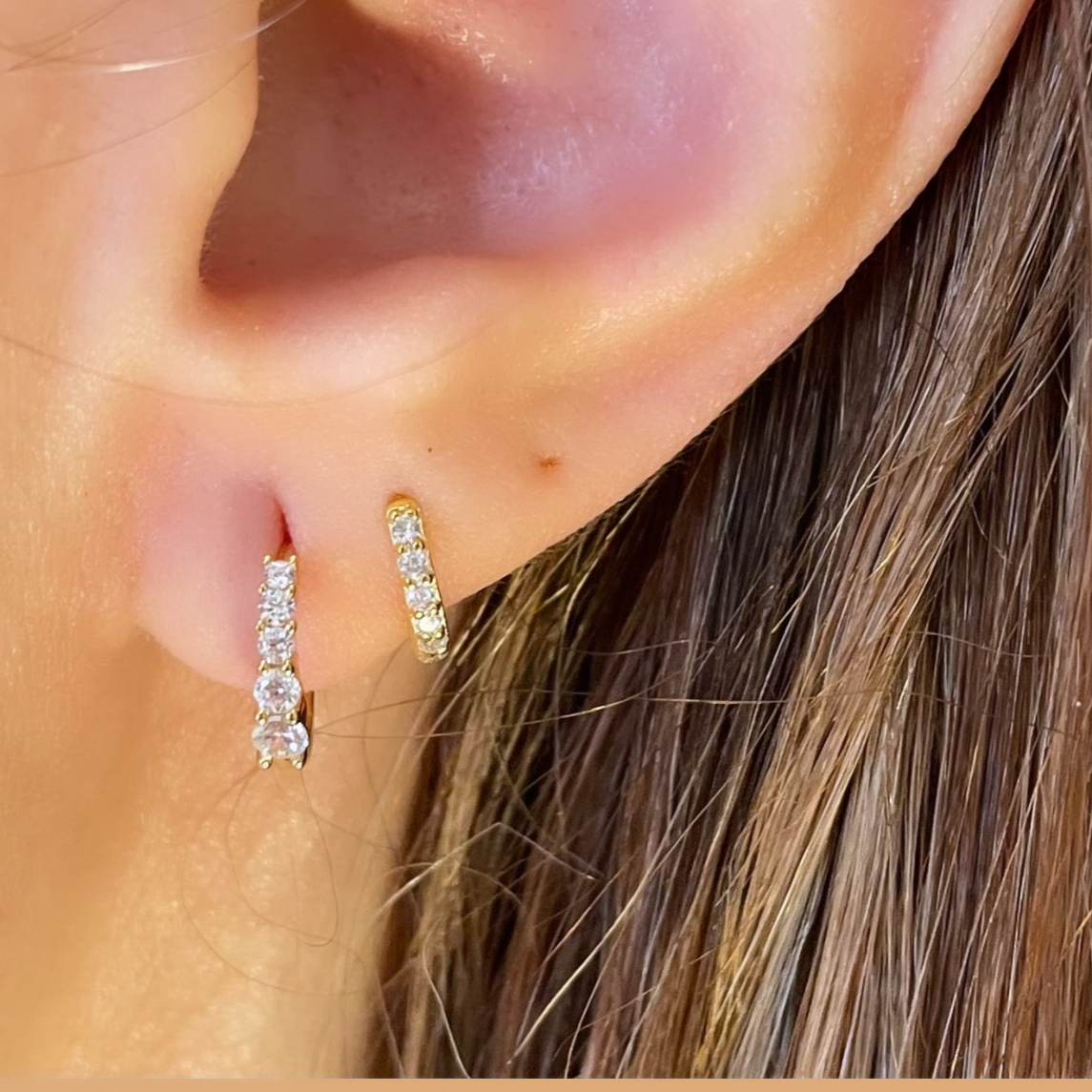 925 sterling silver set of two earring