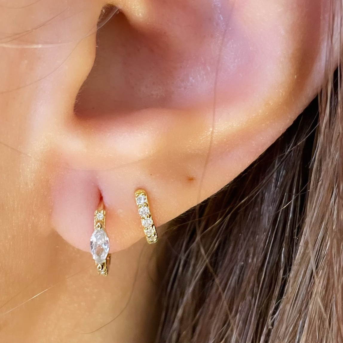 925 sterling silver set of two earring