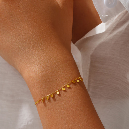 925 Sterling Silver Sequins Minimalist Bracelet