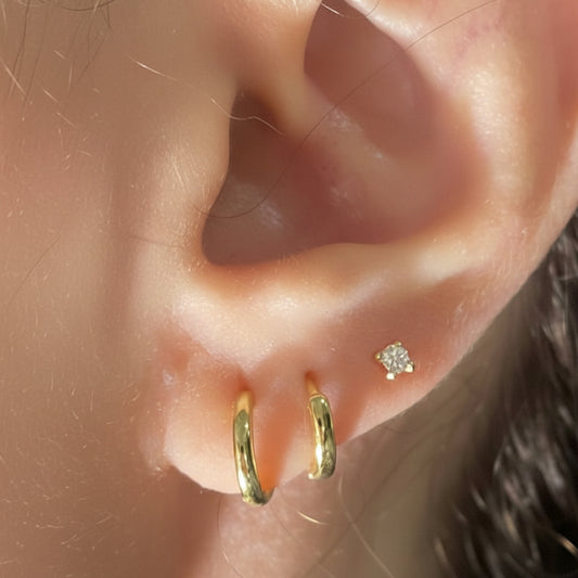 925 Sterling Silver 3PCS Set (8mm-6mm-stud)