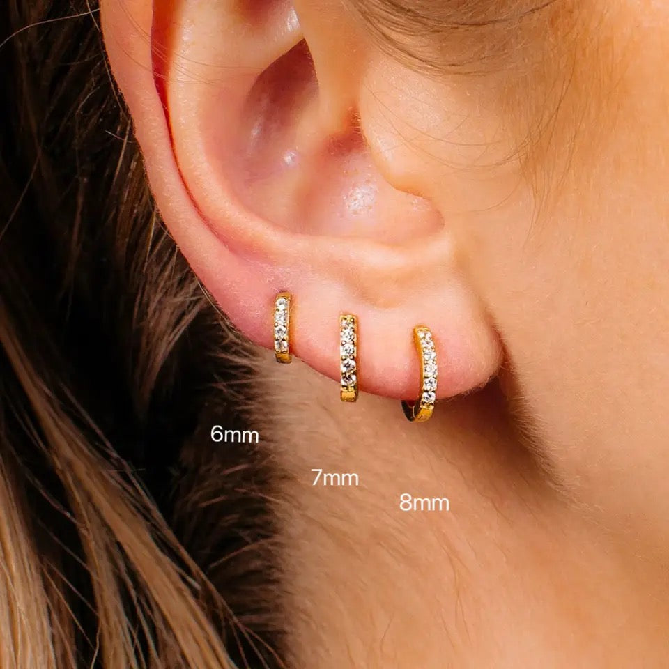 925 Sterling Silver  Basic Hoop Earrings ( one piece )