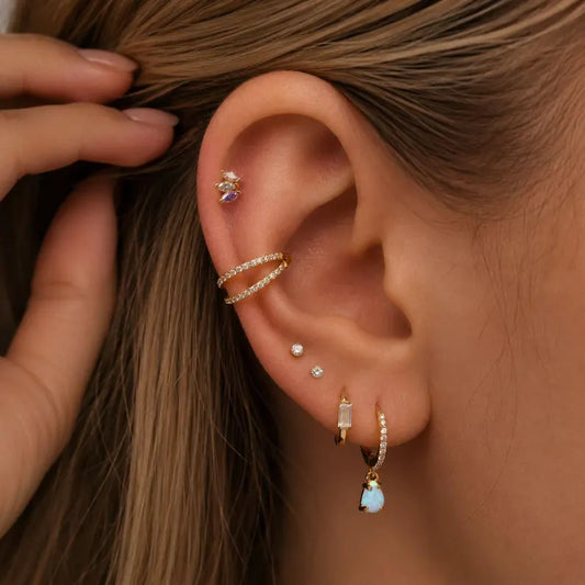 Titanuim Double Layer Conch clicker piercing 1.2/10mm