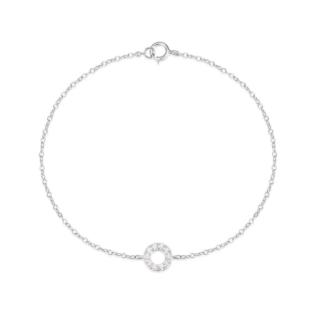 Circle cubic zircon bracelet
