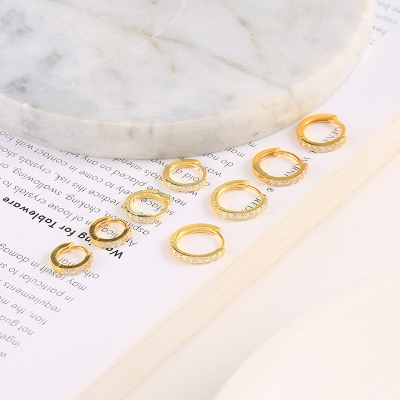 925 Sterling Silver  Basic Hoop Earrings ( one piece )