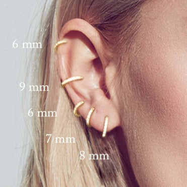 925 Sterling Silver  Basic Hoop Earrings ( one piece )