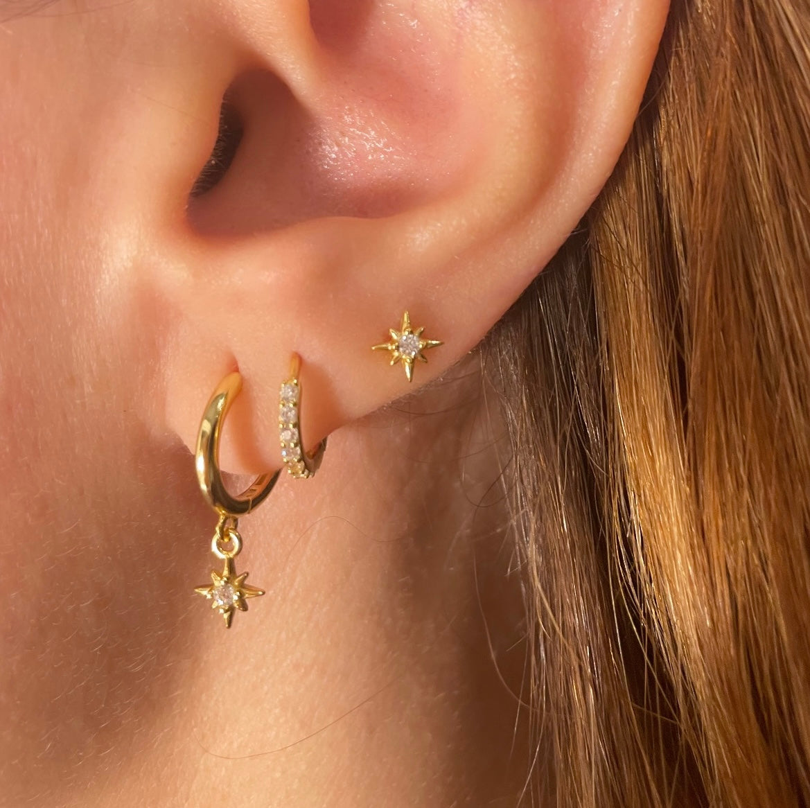 Star 925 Silver Sterling 3Pcs Set