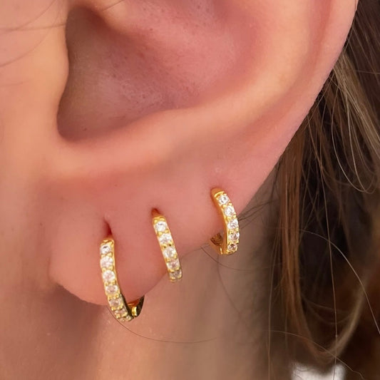 925 Sterling Silver  Basic Hoop Earrings ( one piece )