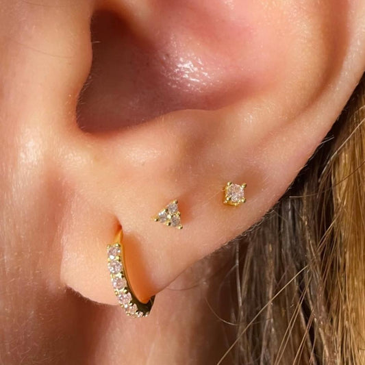 925 Silver Sterling Earring Set of (three) Pcs
