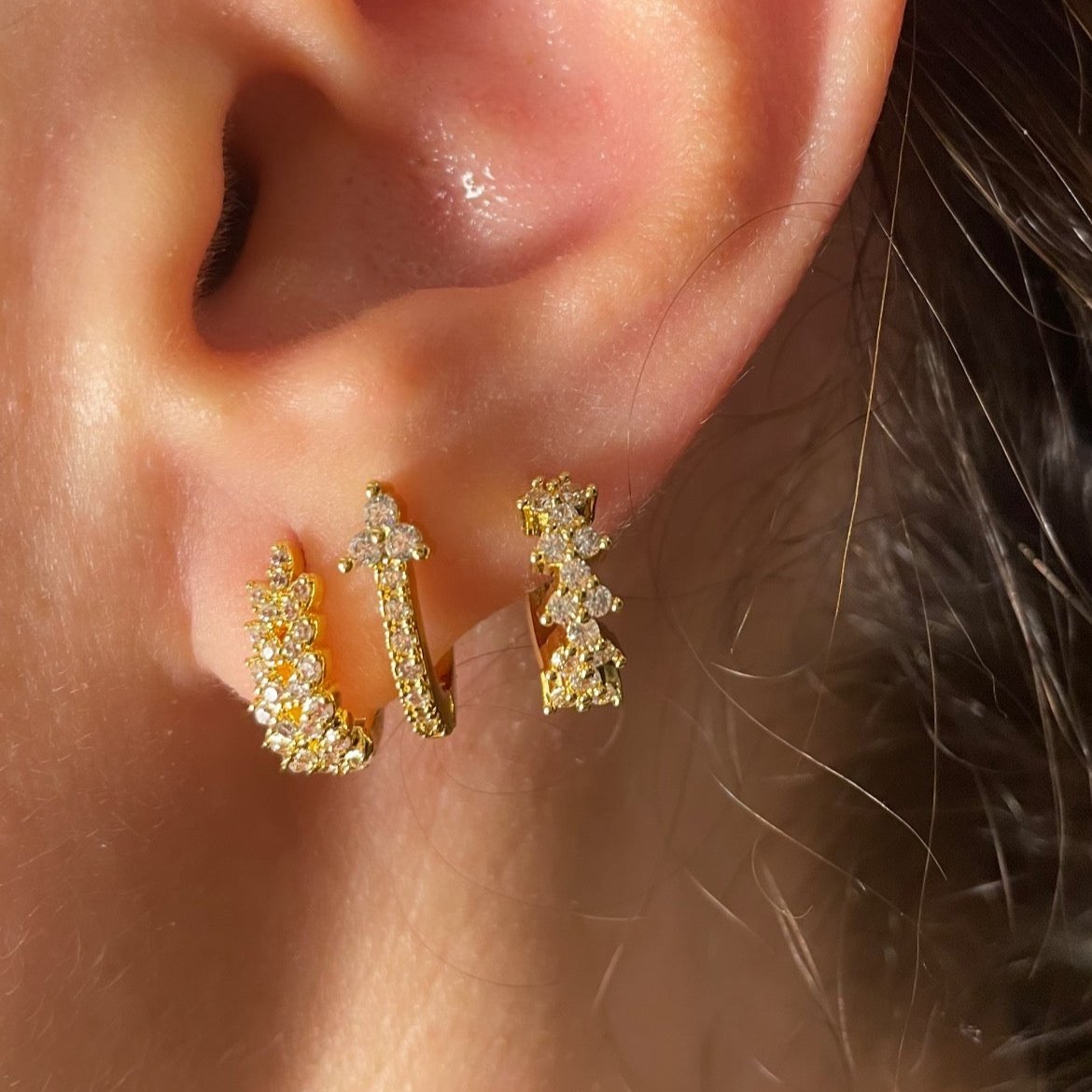 Set Of 3Pcs Acacia Earrings