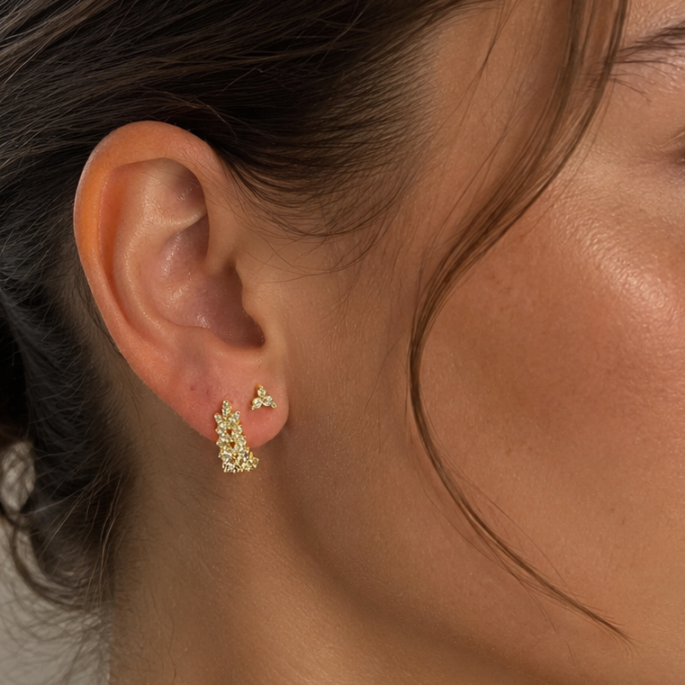 Golden Bloom Duo A delicate two-piece ear stack designed for effortless everyday elegance.
