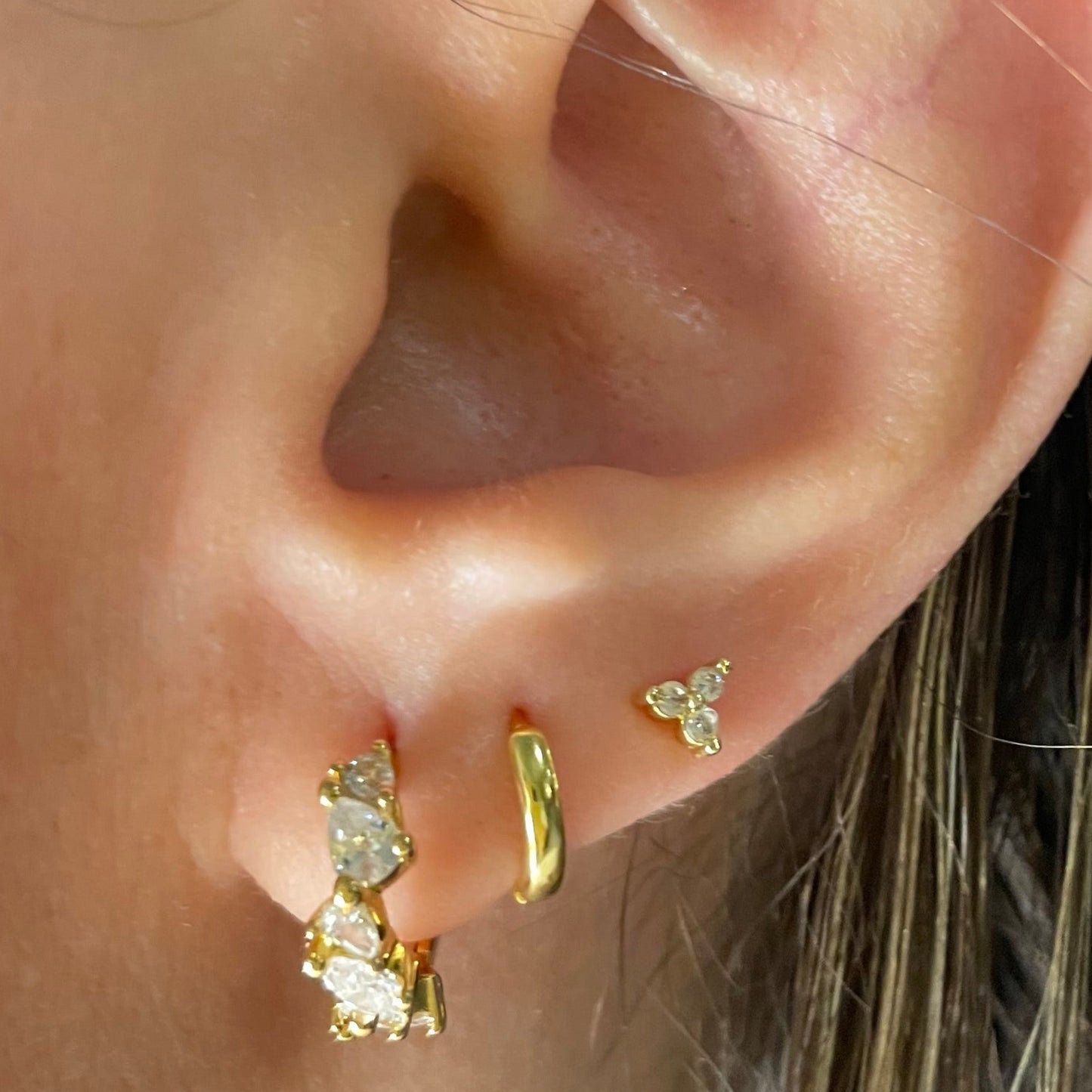 925 sterling silver golden trio sparkle 3 pcs set
