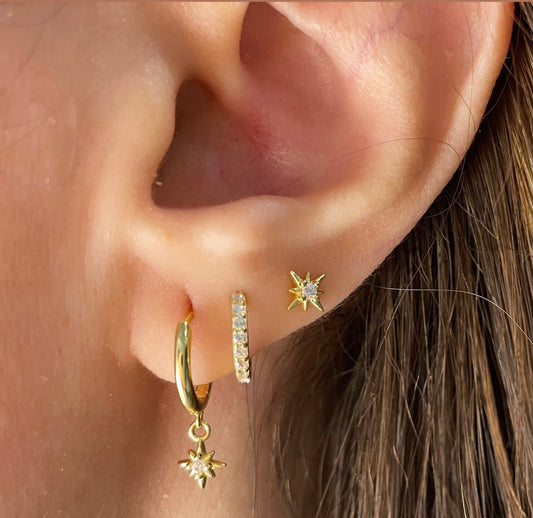 Star 925 Silver Sterling 3Pcs Set