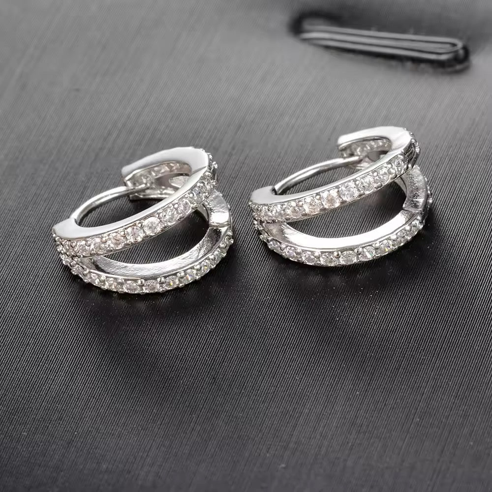 Double Coil hypoallergenic Hoop ( one piece )