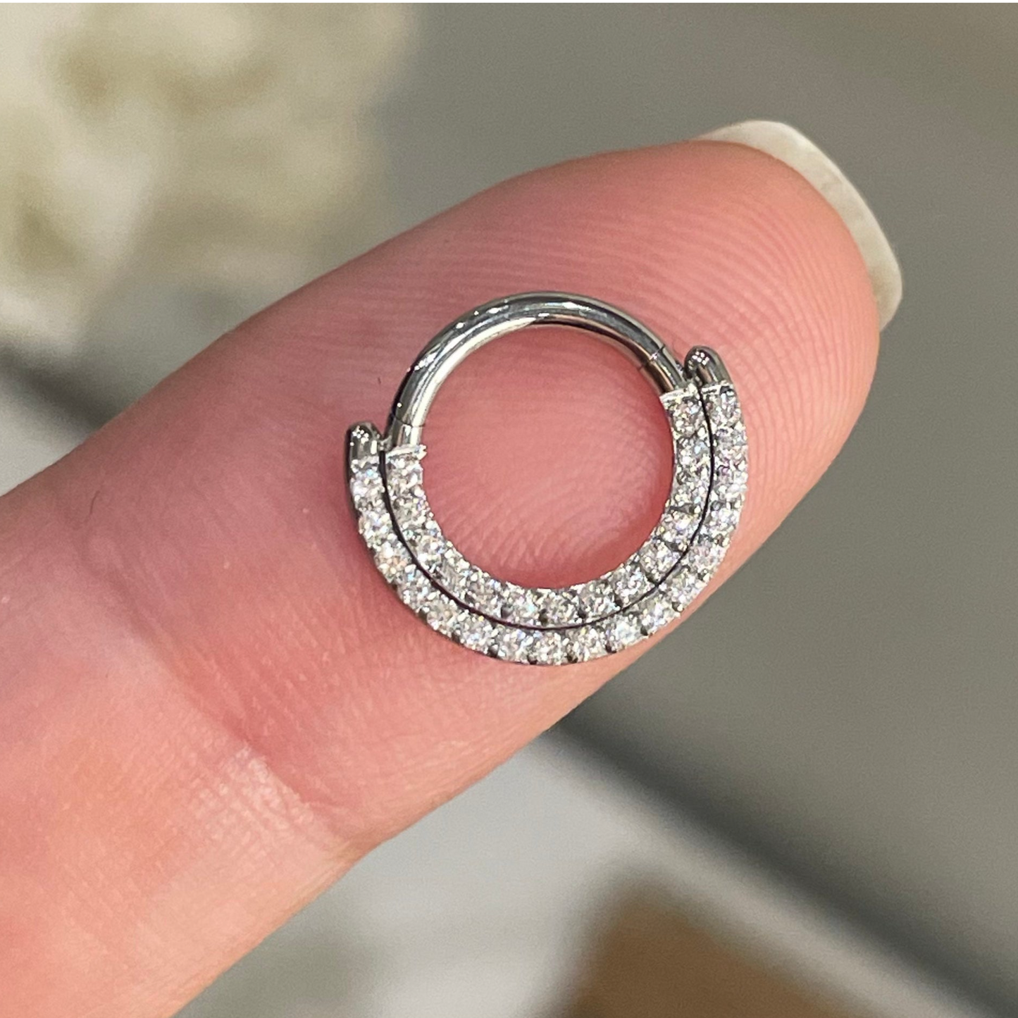 Daith/Septum titanium clicker 1.2/8mm
