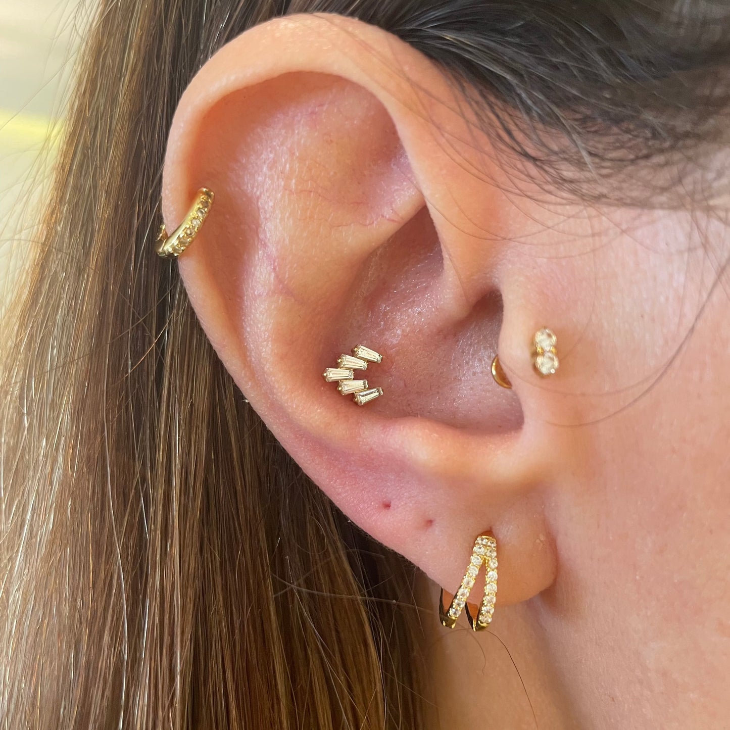 Double Coil hypoallergenic Hoop ( one piece )