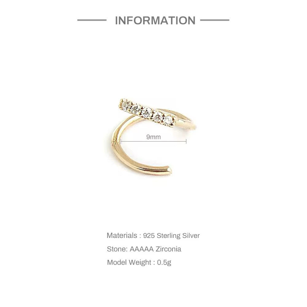 925 silver sterling Twist earring ( one piece )