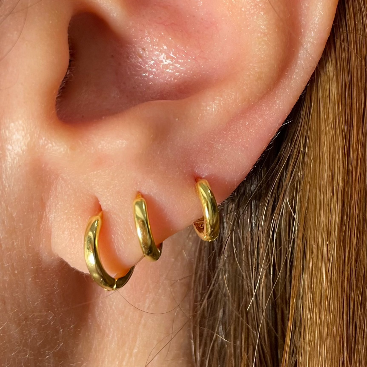925 Silver Sterling Simple Basic Hoops (8mm,7mm,6mm) ( one piece )