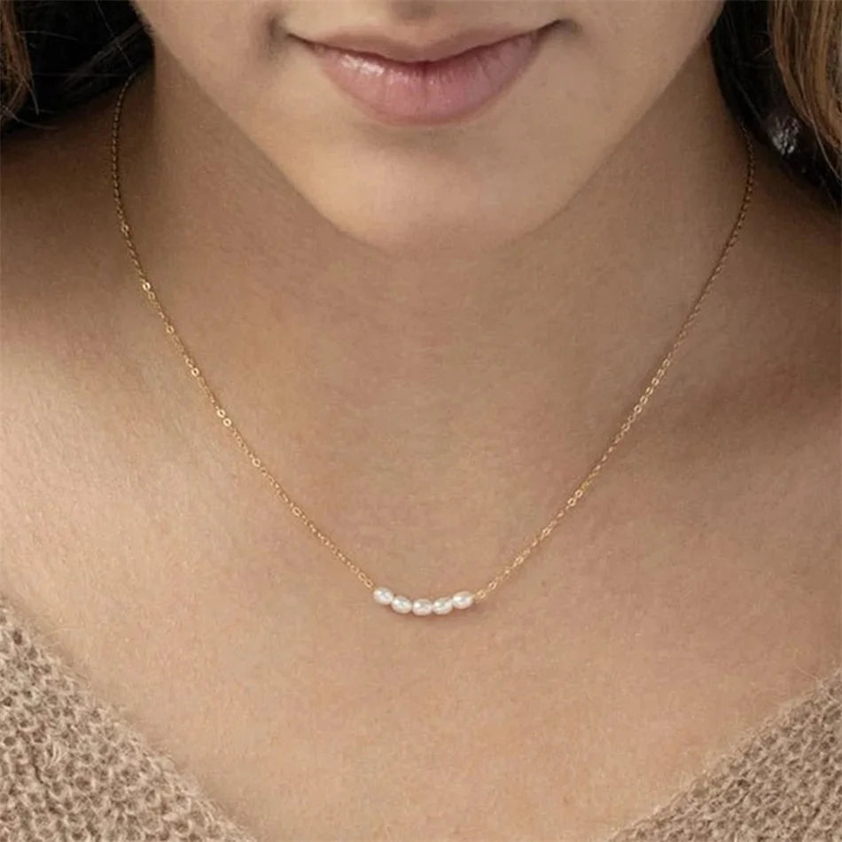 Hot Simple 5 Create Pearls  Necklaces