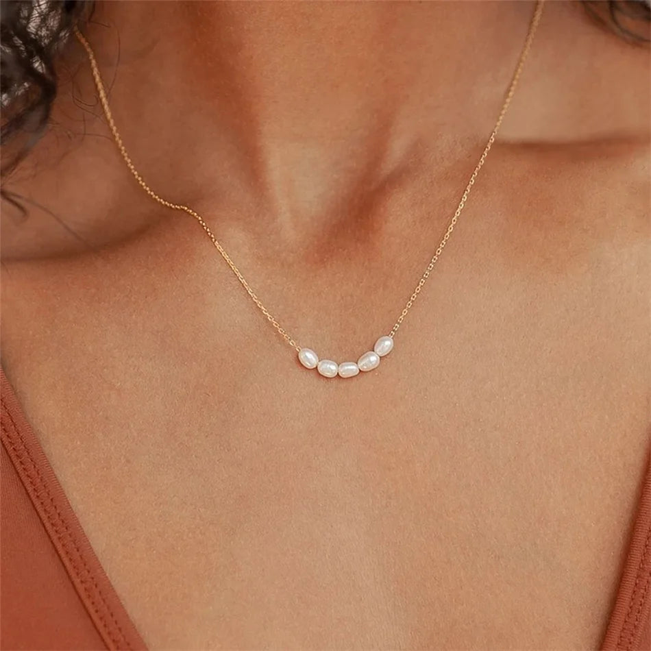 Hot Simple 5 Create Pearls  Necklaces