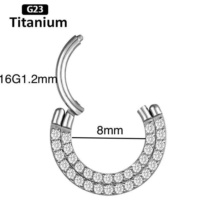 Daith/Septum titanium clicker 1.2/8mm