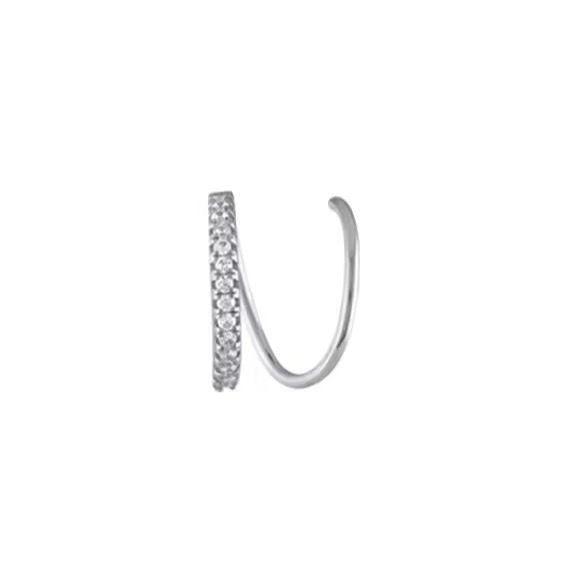 925 silver sterling Twist earring ( one piece )