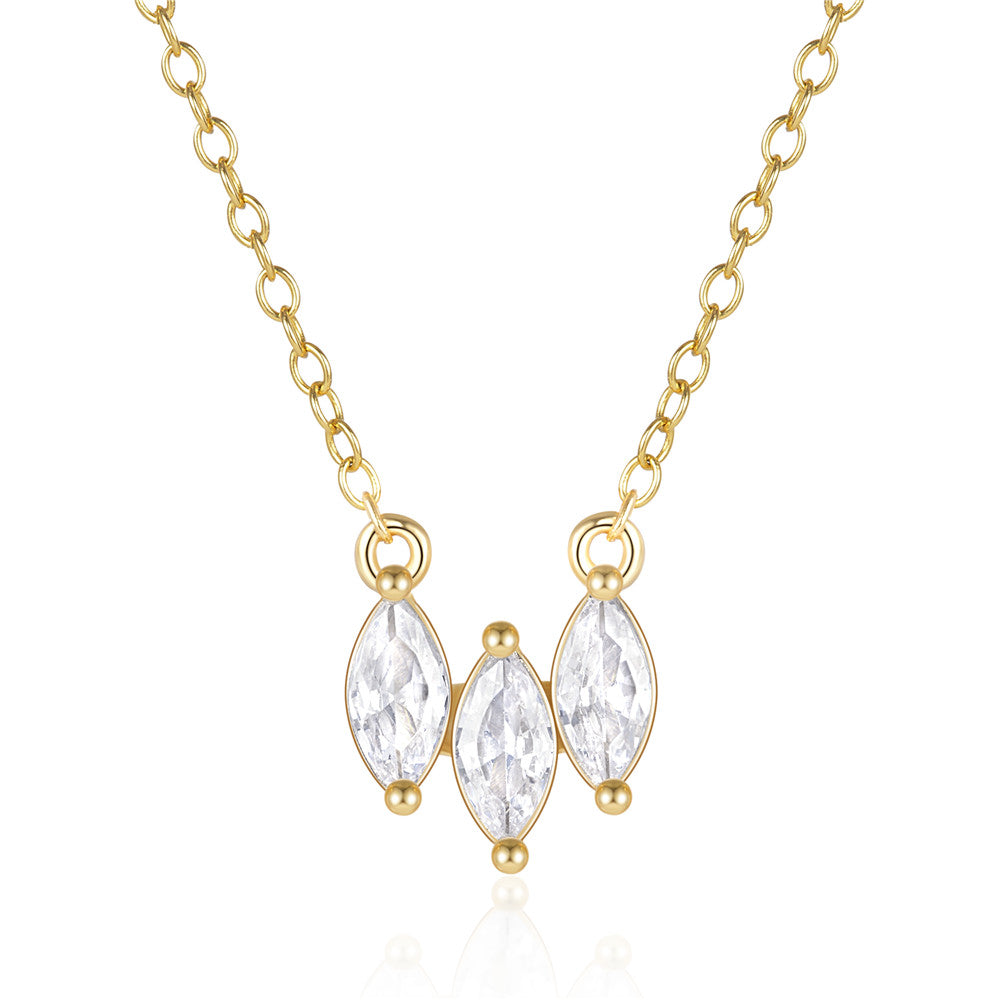Water Drop Pendant Necklace 925 Sterling Silver.