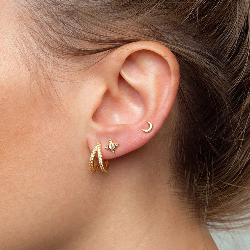 Double Coil hypoallergenic Hoop ( one piece )