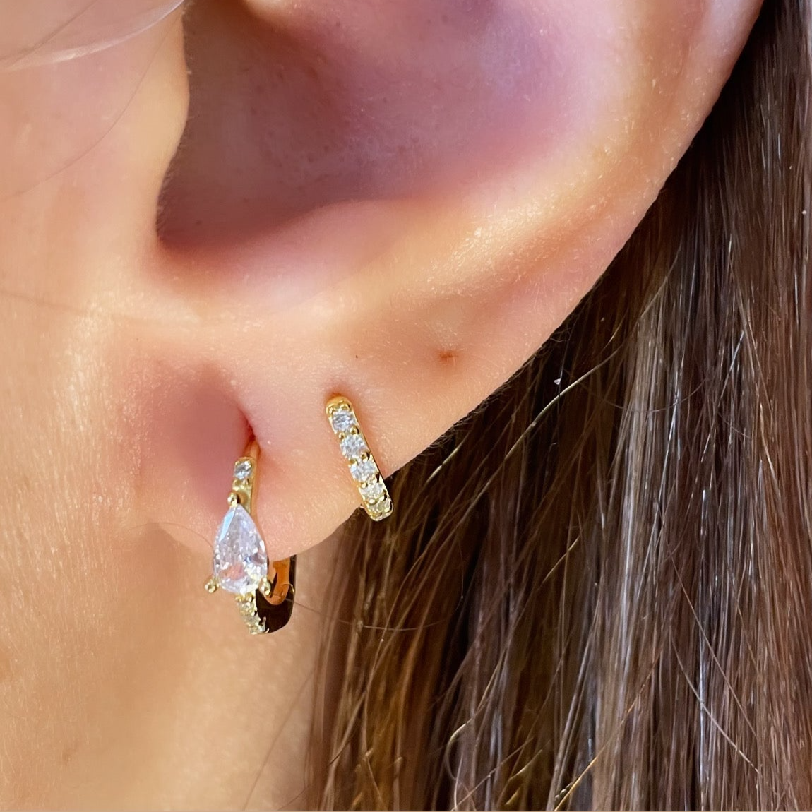 925 sterling silver set of two earring
